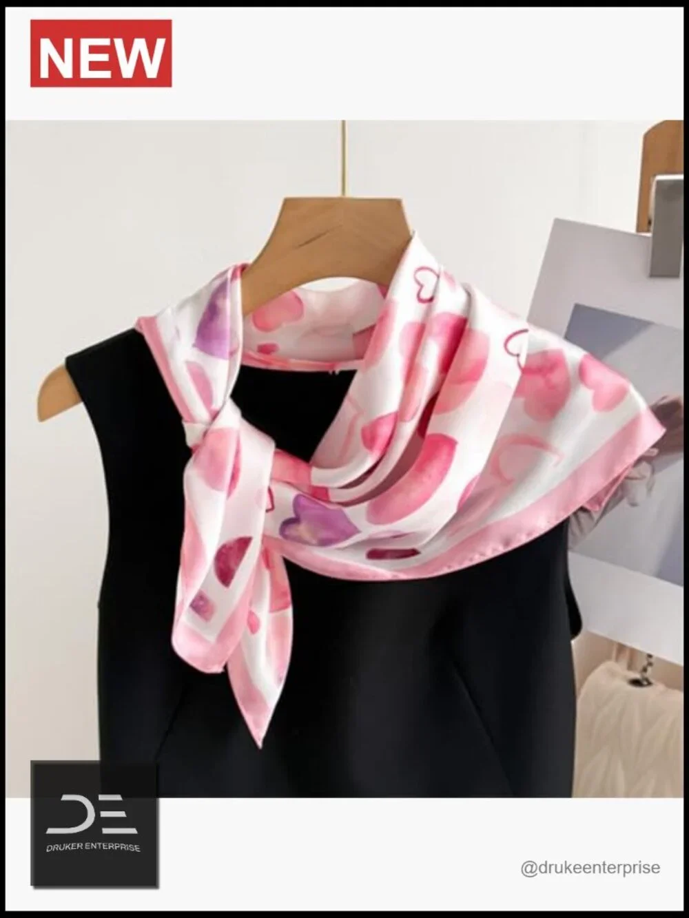 Square Satin Scarf for Women Fashion Neck Scarf Hair Scarf Bag Scarf